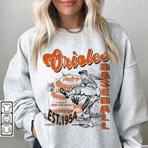 Baltimore 1954, Orioles Graphic Oversized For Men Women Sweatshirt
